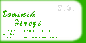 dominik hirczi business card